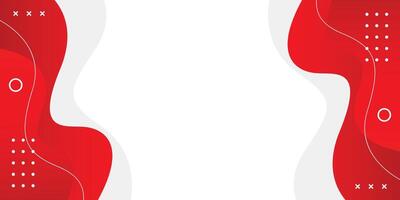 Abstract red and white geometric background with fluid wave shapes. Modern wallpaper vector