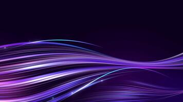 Violet waves. Wavy purple lines on blue background. Lines abstract. Wave pattern. Dotted lines. Neon waves. particles background. Seamless loop. Blue and violet gradient. HD, 4K, 60 fps. video