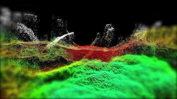 The underwater landscape of an unknown planet, playing with light, smoothly changes perspective, creating for the beholder the effect of flight and presence. video
