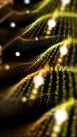Abstract glowing background with smooth golden waves that change shape to create a unique pattern. video