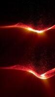 Abstract calming background of cosmic gold, red color, smoothly moving, changing perspective in space, golden waves video