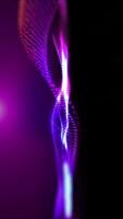 Abstract original background of cosmic purple smoothly moving, changing perspective in space, golden waves video