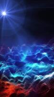 The landscape of an unknown planet, playing with light, smoothly changes perspective, creating for the beholder the effect of flight and presence. video