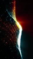 Abstract calming background. Smoothly moving, changing perspective in space, virtual waves video