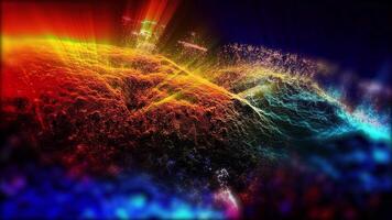 The fabulous landscape of an unknown planet, playing with light, smoothly changes perspective, creating for the beholder the effect of flight and presence. video