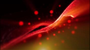 Abstract calming background. Smoothly moving, changing perspectives in space, red virtual waves video