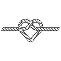 Nautical Heart Knot Symbol of Love and Unity vector