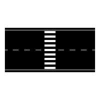 Section road with pedestrian crossing, road marking pedestrian crossing vector