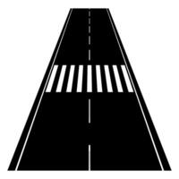 3D perspective road with pedestrian crossing, road marking pedestrian crossing vector