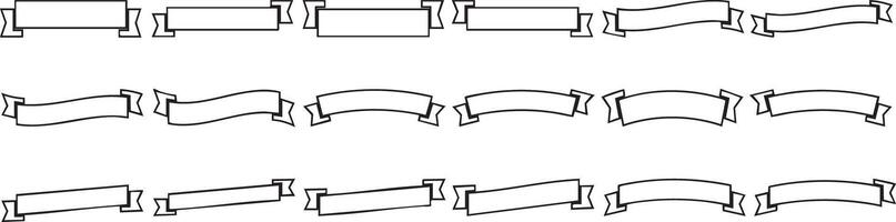 a set of different shapes of ribbons vector