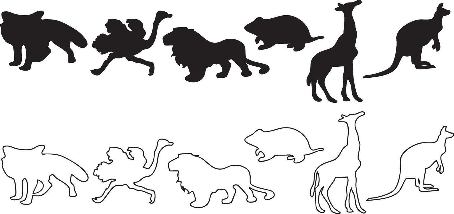 Animal Stencil Vector Art, Icons, and Graphics for Free Download
