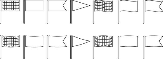a set of different types of flags vector