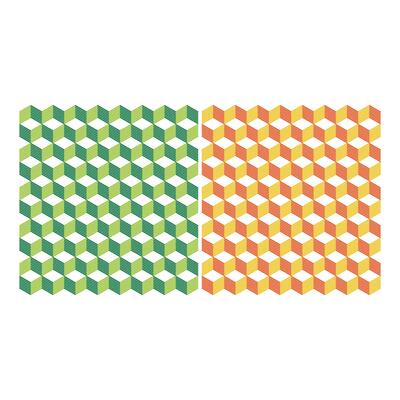 set Seamless Pattern Hexagon Shape Illustration Design. EPS 10.