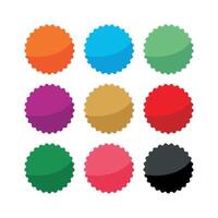 Set Blank Circle Star Seal Template Illustration Design. EPS 10. vector