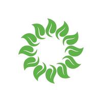 Natural Spa Green Leaves Flower Ornament Logo Template Illustration Design. EPS 10. vector
