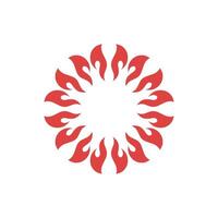 Red Ornamental Spa Flower Logo Template Illustration Design. EPS 10. vector