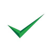 Green Check Mark 3D Logo Template Illustration Design. EPS 10. vector