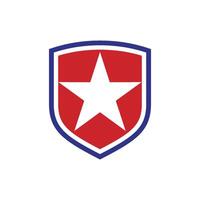 Simple Star Shield Logo Template Illustration Design. EPS 10. vector