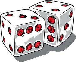 two dice 3d vector