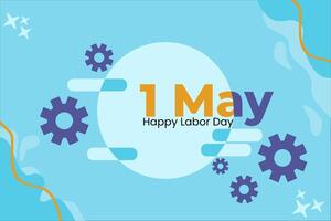 simple background in commemoration of labor day. background with dominant blue color. vector