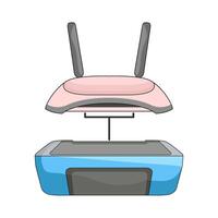 illustration of Print network vector
