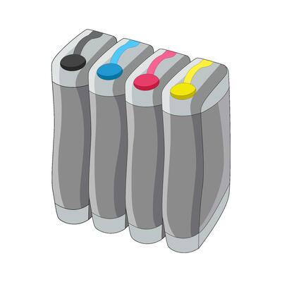 illustration of ink cartridges