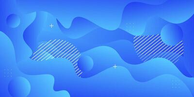 Blue wavy background with gradient textured background design in 3D style. Eps10 vector