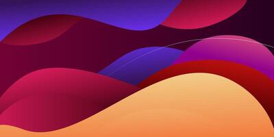 Abstract colorful wave background with deep red purple and orange colors in the background. Eps10 vector