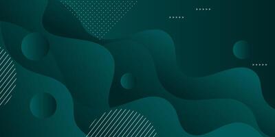 Abstract dark green wave 3D background with geometric wave pattern. Suitable background for poster, flyer, digital board and other concept design. Eps10 vector