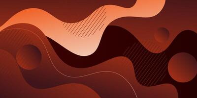 Abstract brown background with simple shapes and wavy lines. Popular and modern with 3d shadow concept. eps10 vector
