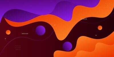 Modern premium colorful wavy abstract background with soft purple and orange gradient color combination on the background. eps10 vector