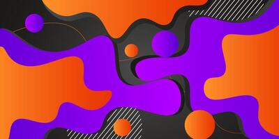 Abstract purple and orange wave design background, colored geometric art. Creative banner design with wave shape for template. Cool and modern banner. Eps10 vector