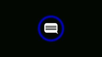 Pop up like comment and share icon animation button, call to action animating Motion graphic neon style video