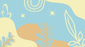 animated cyan background boho style modern aesthetic background video