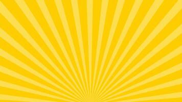 sunbrust rotating animation background with yellow color video