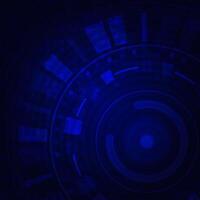 Abstract blue futuristic design of technology of focus interface AI template. Overlapping with halftone design backgound. vector
