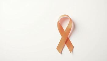 Orange Ribbon for Self Injury Awareness Day Symbol photo