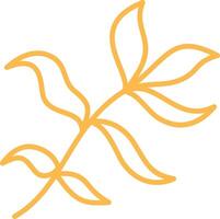 A yellow leaf with a white background vector