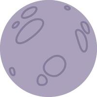 A purple moon with small holes on it vector
