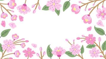 Spring Background with Cherry Blossom vector