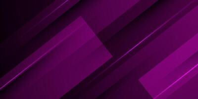 Abstract overlap square 3D background with purple color and light pattern. vector