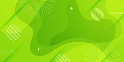 Abstract bright colorful green background with fluid liquid wave pattern. Trendy background concept. vector