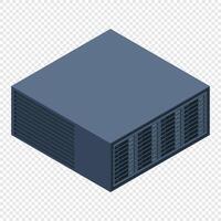 Isometric server, Server racks. Server boxes isolated. Network server room. Computer network technology. illustration vector