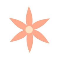 Flower flat icon on white background for web design, mobile app vector