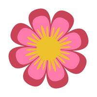 Flower flat icon on white background for web design, mobile and infographics vector