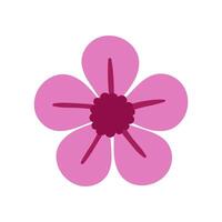 Flower flat icon isolated on white background. Illustration. vector