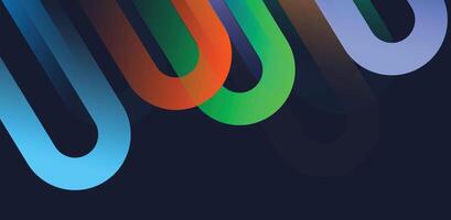 Vibrant multicolor flowing loops in blue, green, and orange with a smooth, modern feel, creating a fluid and dynamic digital art background vector