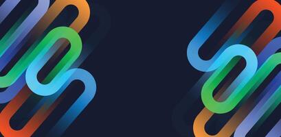 Bright blue, green, and orange curves intertwined with smooth, flowing gradients, offering a lively and energetic digital art design for creative projects vector