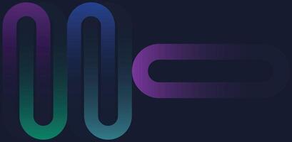 Abstract flowing neon lines in purple, green, and blue creating a sense of movement with a dynamic and futuristic feel for digital design backgrounds vector