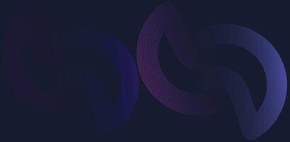 Smooth, intertwining loops of purple and blue on a dark background, creating a modern, dynamic abstract design with a sense of fluidity vector